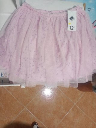 Falda con tutú rosa 7-8 años