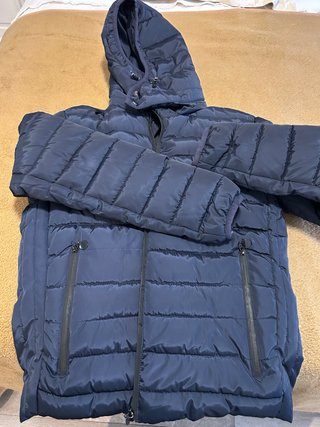 Abrigo Acolchado Azul Marino Talla M