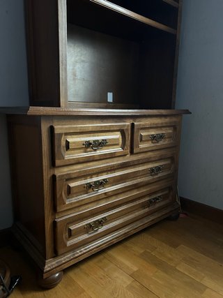 Aparador con Librería de Madera