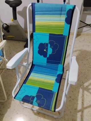 Silla plegable playa/jardin estampada