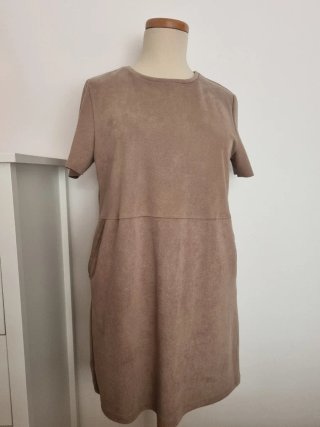 Vestido mini Zara beige