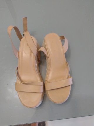 Sandalias Plataforma Lefties Beige Talla 36 un uso