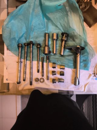 Lote de ejes y piezas Derbi Variant