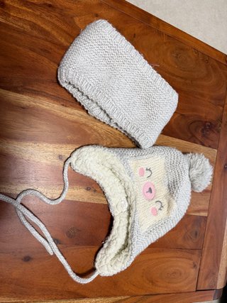 Gorro y Cuello de Punto para Bebé