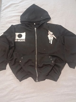 Sudadera con capucha Y2K negra