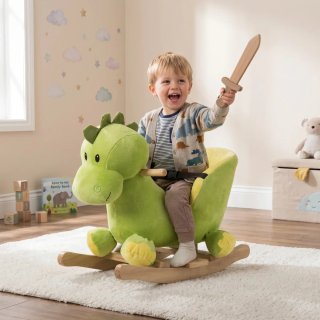 Balancín Infantil de Peluche Dinosaurio