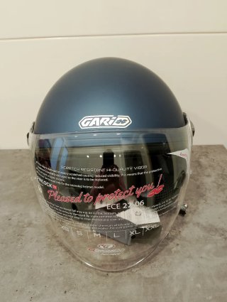 Casco Moto Garibaldi Azul Mate