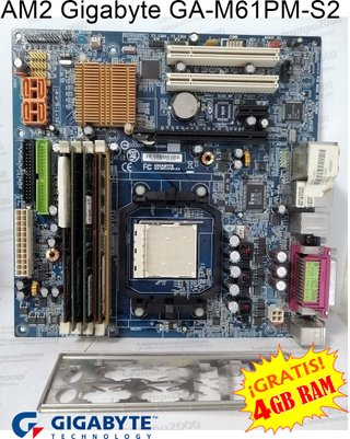 AM2 Gigabyte GA-M61PM-S2 + 4GB RAM ddr2