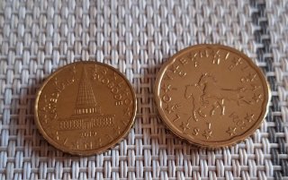 2 Monedas Conmemorativas Eslovenia