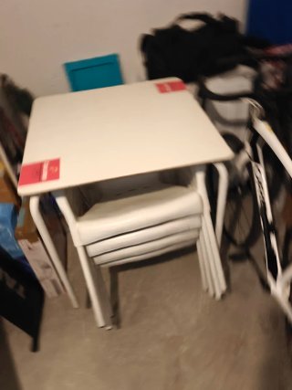 Set de Mesa y Sillas de Terraza Blancas