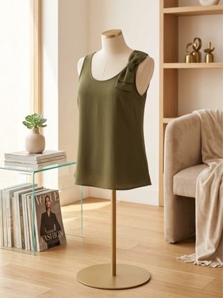 Blusa sin mangas verde oliva