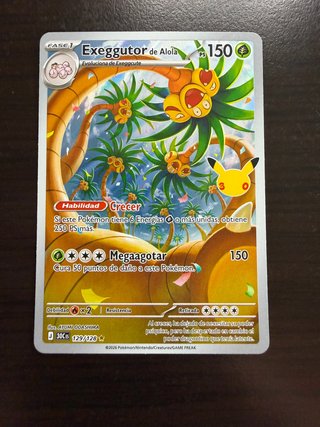 Carta Pokémon Exeggutor de Alola 30 Aniversario