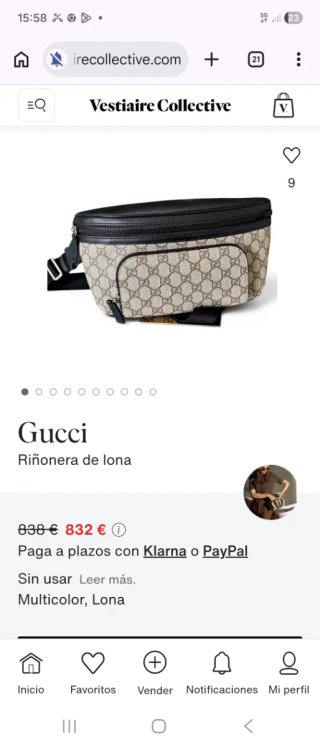 Riñonera Gucci de Lona