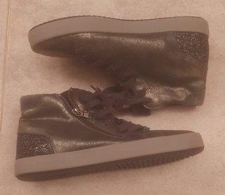 Zapatillas Botines Geox Gris Como Nuevos