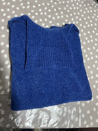 Maglione dolcevita blu