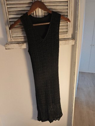Vestido Negro de Punto
