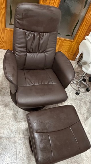 Sillón Reclinable con Reposapiés Marrón