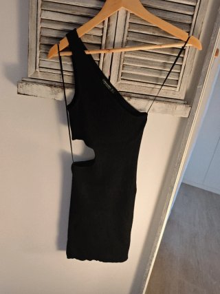 Vestido Negro Stradivarius Talla S