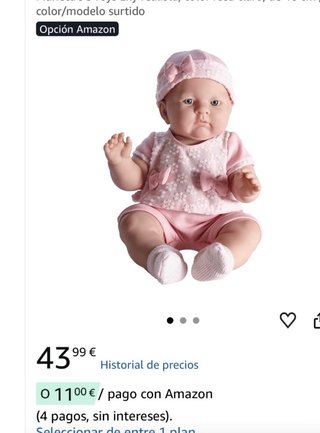 Muñeco Bebé con Conjunto Rosa