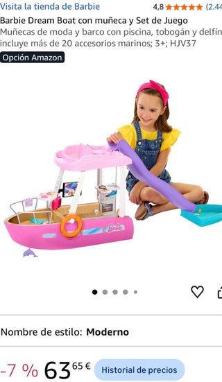 Barco Barbie Dream Boat con Tobogán