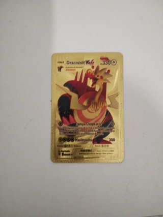 Carta Pokémon Dracozolt VMAX Dorada