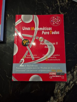 Unas matemáticas para todos, Matemáticas II, 9°ed