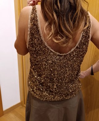 Top de lentejuelas Massimo Dutti