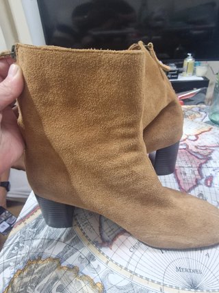 Botines de ante Mango marrón