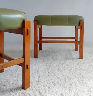 2 taburetes estilo brutalista | Vintage 70s