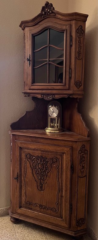 Mueble Rinconera Vitrina Clásica de Madera