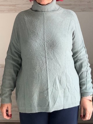 Jersey de Cuello Alto Verde Azulado