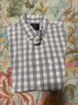 Camisa Abercrombie & Fitch Cuadros Azul Talla S