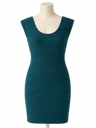 Vestido Verde Oscuro Texturizado