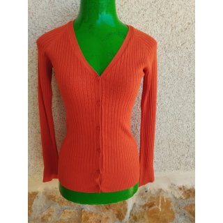 Cárdigan de canalé terracota Lefties M Giacca