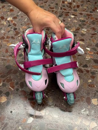 Patines Infantiles Rosa y Turquesa