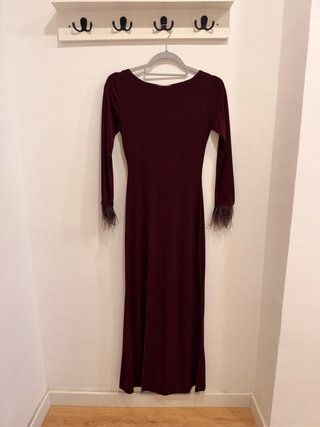 Vestido largo burdeos Glowrias