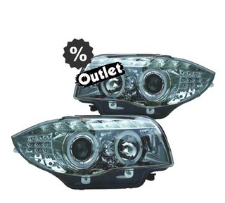 IH FAROS BMW E81 E87 E82 E88 OJOS ANGEL LUZ DIURNA FONDO CRO
