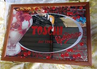 Specchio pubblicitario vintage Toschi