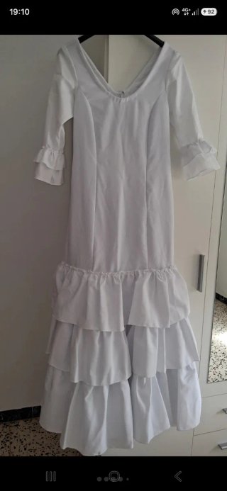 Traje de flamenca blanco
