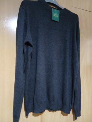 Jersei de punto gris para hombre
