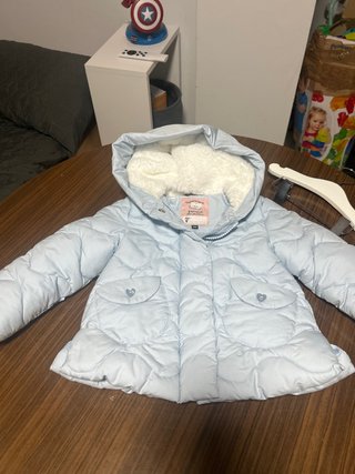 Abrigo de Bebé Azul Claro Talla 80cm