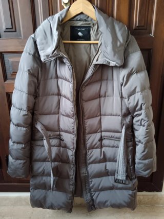 Abrigo Acolchado Zara Woman Gris