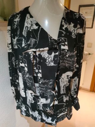 Camisa Pepe Jeans Estampada Blanco y Negro