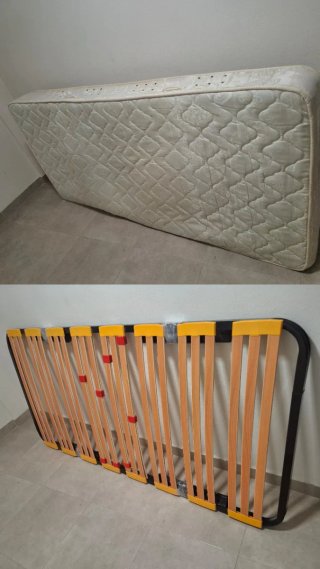 Somier y Colchón de 90x180 cm