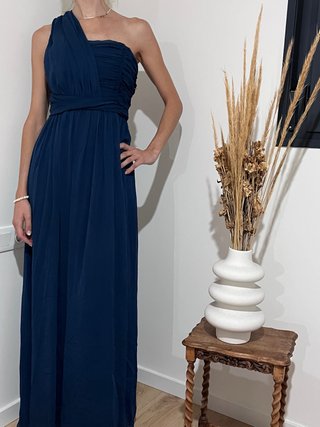 Vestido de fiesta largo azul True Decadence