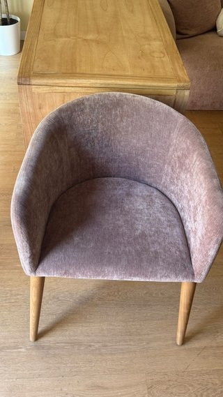 Silla Tapizada Rosa Palo