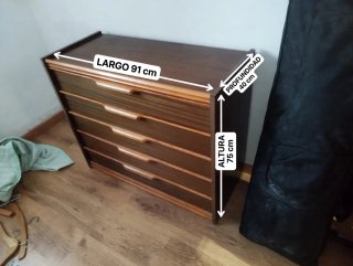 Cómoda de madera 91x40x75 cm
