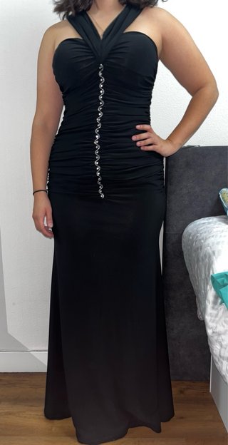 Vestido largo negro para eventos