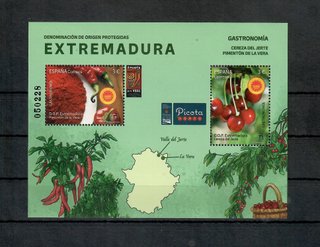 Hoja Bloque Sellos España 2024 Gastronomía