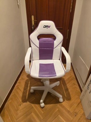 Silla de Escritorio DRW Blanca y Morada